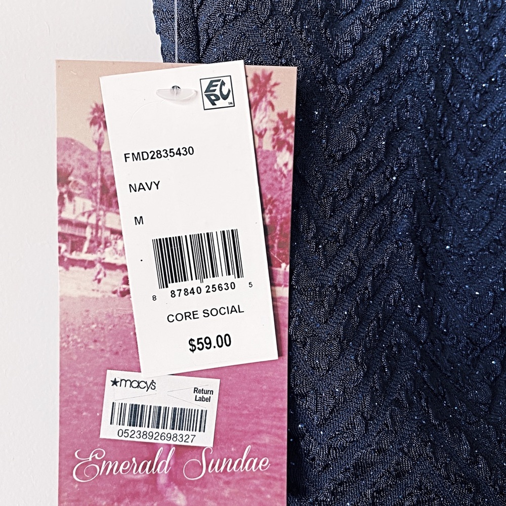 Navy Emerald Sundae Dress - Picture 5 of 5